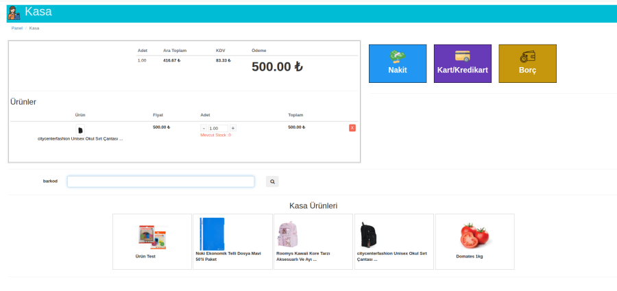 Barkod Sistemi (stok satış)